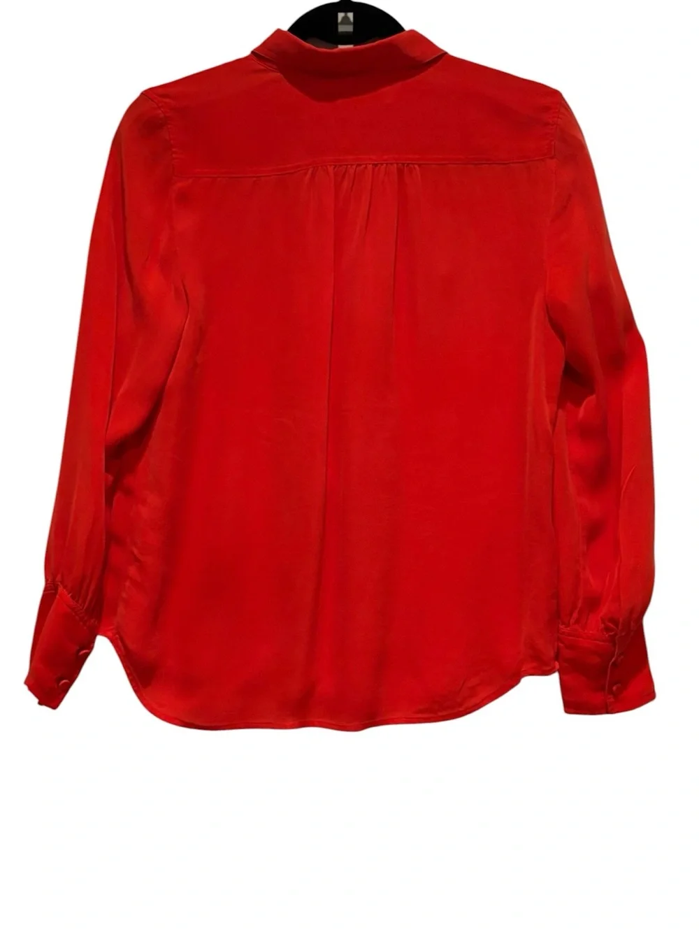 J. Crew Blythe Top, Blouse.  Silk Georgette. Size 6. Red